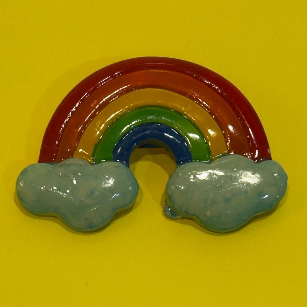 VINTAGE 1980s Rainbow Pin Brooch